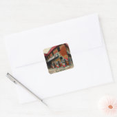 抽象芸術放棄ガソリンスタンドAi Art スクエアシール (封筒)