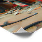 抽象芸術放棄ガソリンスタンドAi Art ポスター (角)