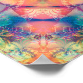 抽象芸術数々のの彩色。明るいF ポスター (角)