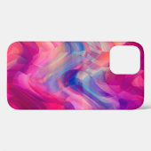 抽象芸術数々のの明るいピンク色の背景エレグ Case-Mate iPhoneケース (裏面 (横))