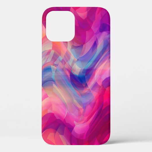 抽象芸術数々のの明るいピンク色の背景エレグ Case-Mate iPhoneケース (裏面)