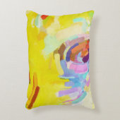 抽象芸術数々のアートカラーパターンジオメエレガントトリ アクセントクッション (正面(垂直))