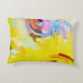 抽象芸術数々のアートカラーパターンジオメエレガントトリ アクセントクッション (裏面)