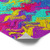 抽象芸術数々のカラーのウォールアートポスター ポスター (角)