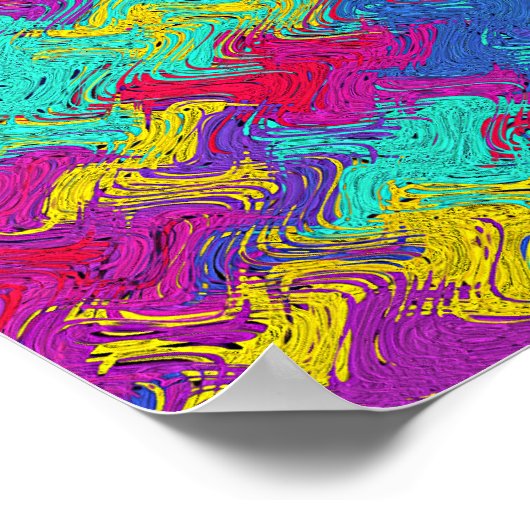 抽象芸術数々のカラーのウォールアートポスター ポスター (角)