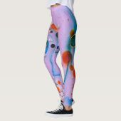 抽象芸術数々のカラーのスプラッシュデザイン レギンス (左)