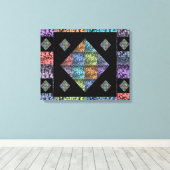 抽象芸術数々のカラーのチューリップキャンバスアート(20 X 16) キャンバスプリント (インサイチュ (ウッドフロア))