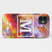 抽象芸術数々のカラーアートモノグラム Case-Mate iPhoneケース (裏面(横))