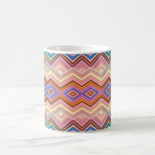 抽象芸術数々のカラーストライプのと離れ コーヒーマグカップ (中央)