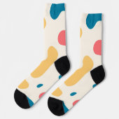 抽象芸術数々のカラー図形のアート ソックス (左)