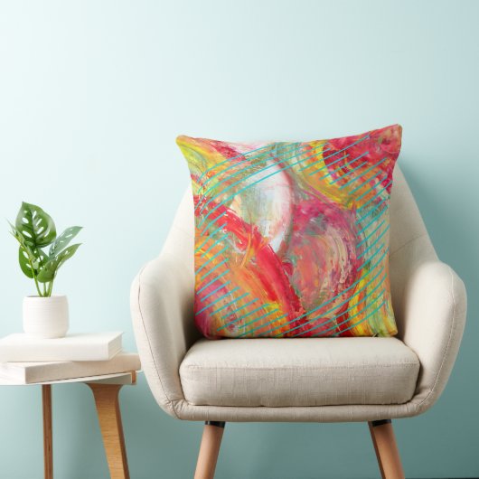 抽象芸術数々のカラー表現主義ラ絵を描イン クッション (椅子)