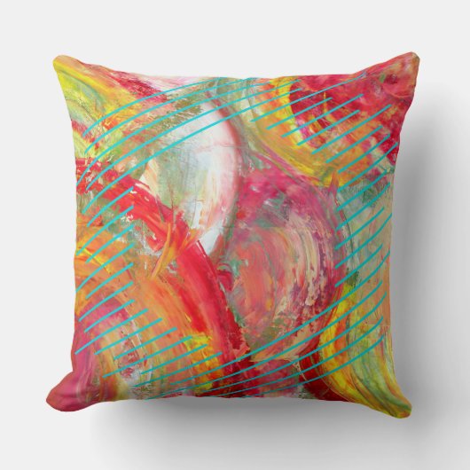 抽象芸術数々のカラー表現主義ラ絵を描イン クッション (正面)