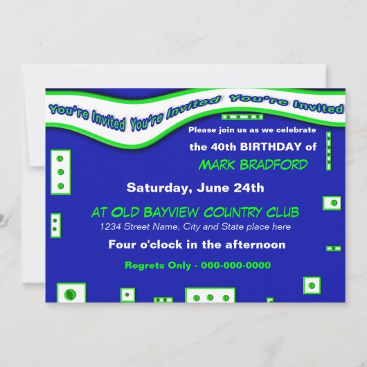 抽象芸術数々の目的招待状- 招待状 (裏面)