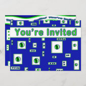 抽象芸術数々の目的招待状- 招待状 (正面/裏面)