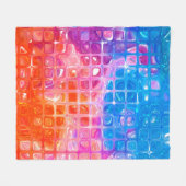 抽象芸術数々の背景。色付きモザイク フリースブランケット (正面(横))