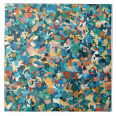 抽象芸術数々の色のアートをシャツとホームデコール。 タイル (正面)