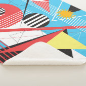 抽象芸術数々の色のジオメトリオブジェクトの背景 シェルパブランケット (3/4)