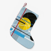 抽象芸術数々の色のジオメトリオブジェクトの背景 スモールクリスマスストッキング (正面 (吊り時))