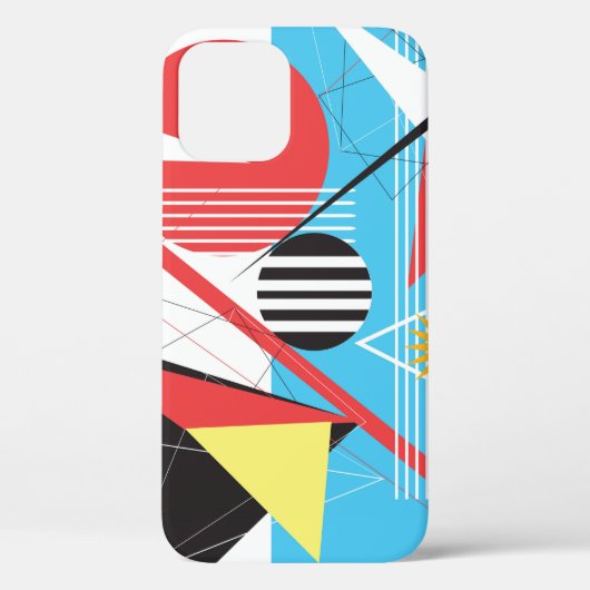 抽象芸術数々の色のジオメトリオブジェクトの背景 Case-Mate iPhoneケース (裏面)