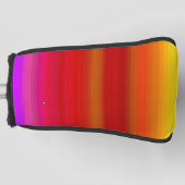 抽象芸術数々の色のストライプ ゴルフヘッドカバー (正面)