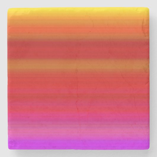 抽象芸術数々の色のストライプ ストーンコースター (正面)