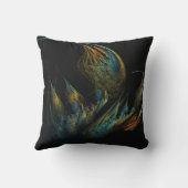 抽象芸術数々の色のフラクタル枕 クッション (裏面)