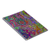 抽象芸術数々の色のラインノートブック ノートブック (右側)