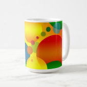 抽象芸術数々の色の円デザイン コーヒーマグカップ (正面右)