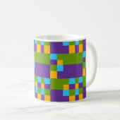 抽象芸術数々の色の四角形 コーヒーマグカップ (正面右)