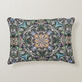 抽象芸術数々の色の多肉性ガーデンロゼット アクセントクッション