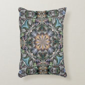 抽象芸術数々の色の多肉性ガーデンロゼット アクセントクッション (正面(垂直))