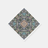 抽象芸術数々の色の多肉性ガーデンロゼット スタンダードカクテルナプキン (角)