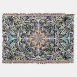 抽象芸術数々の色の多肉性ガーデンロゼット スローブランケット