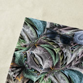 抽象芸術数々の色の多肉性ガーデンロゼット ビーチタオル (インサイチュ)