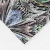 抽象芸術数々の色の多肉性ガーデンロゼット フリースブランケット (角)