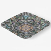 抽象芸術数々の色の多肉性ガーデンロゼット ペーパープレート (傾斜あり)