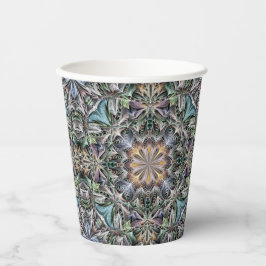 抽象芸術数々の色の多肉性ガーデンロゼット 紙コップ