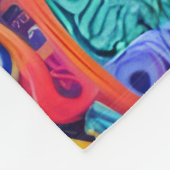 抽象芸術数々の色の小さなロバ フリースブランケット (角)