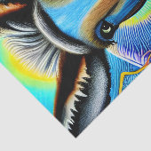 抽象芸術数々の色の小さなロバ 薄葉紙 (詳細)