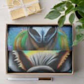 抽象芸術数々の色の小さなロバ 薄葉紙 (ギフト)