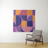 抽象芸術数々の色の幾何学的ヴィンテージパターン タペストリー (インサイチュ)