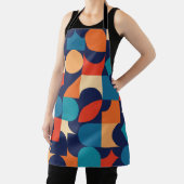 抽象芸術数々の色の幾何形状パターン エプロン (インサイチュ)