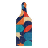 抽象芸術数々の色の幾何形状パターン カッティングボード (正面)