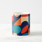 抽象芸術数々の色の幾何形状パターン コーヒーマグカップ (中央)