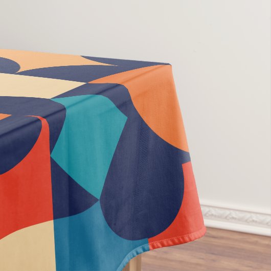 抽象芸術数々の色の幾何形状パターン テーブルクロス (インサイチュ)