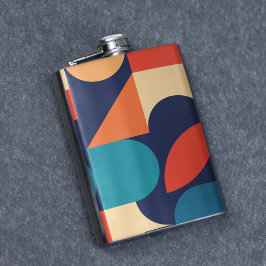 抽象芸術数々の色の幾何形状パターン フラスク
