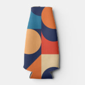 抽象芸術数々の色の幾何形状パターン ボトルクーラー (正面)