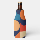 抽象芸術数々の色の幾何形状パターン ボトルクーラー (ボトル正面)