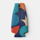 抽象芸術数々の色の幾何形状パターン ボトルクーラー (裏面)