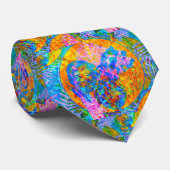 抽象芸術数々の色の抽象デザインネックタイ ネクタイ (ロール)